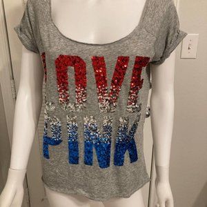 Victoria's Secret love pink shirt women